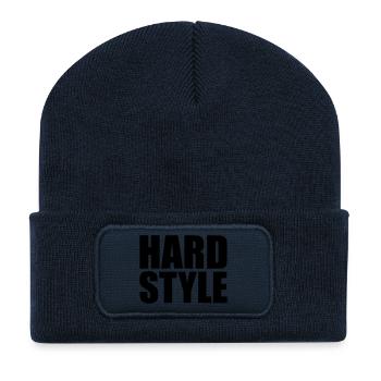 Hard style - Recycelte Patch Beanie - French Navy - Vorne