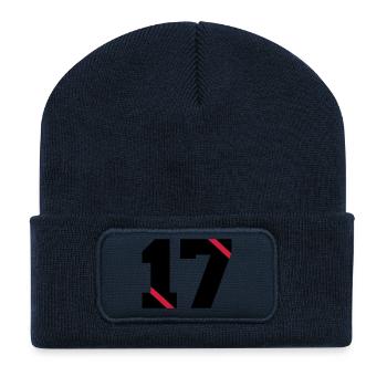 17 - Recycelte Patch Beanie - French Navy - Vorne
