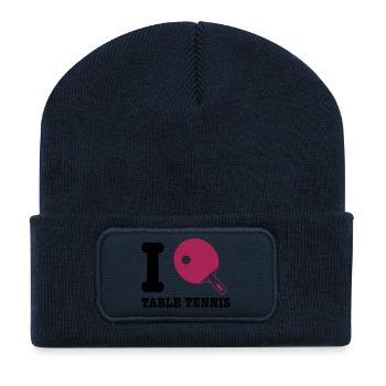 table tennis - Recycled Patch Beanie - french navy - Front