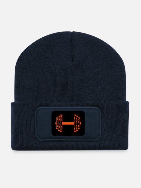 hantel - Recycelte Patch Beanie - French Navy