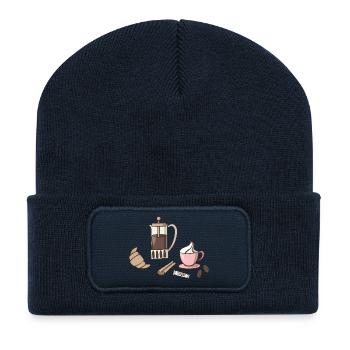 petit déjeuner - Beanie recyclé à patch - bleu marine - Devant