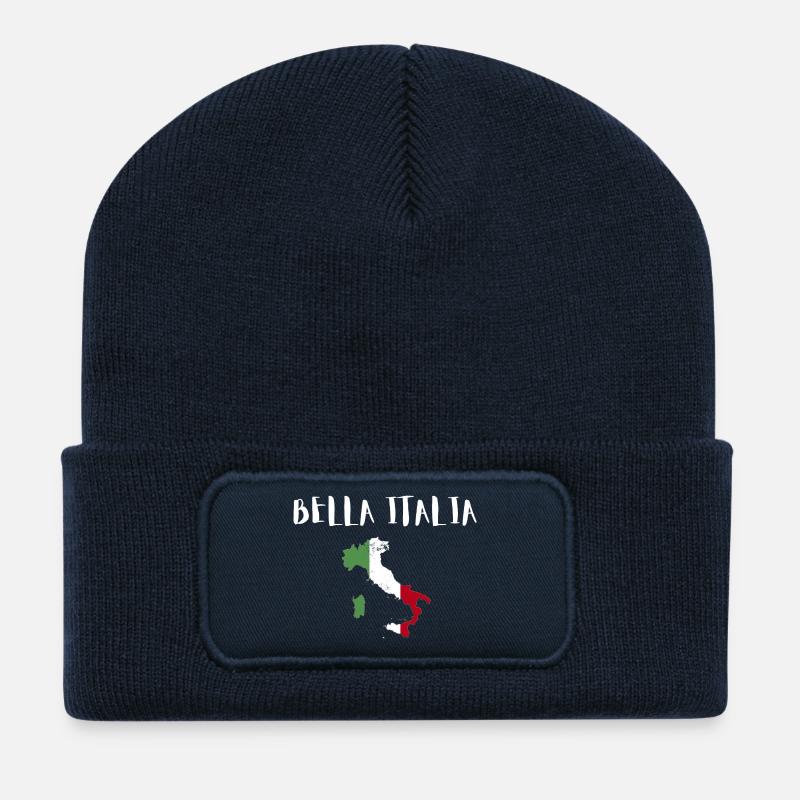 Bella Italia Italien Italy - Recycelte Patch Beanie - French Navy