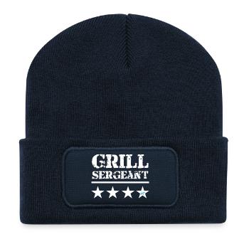 Grill Sergeant - BBQ King - Recycelte Patch Beanie - French Navy - Vorne