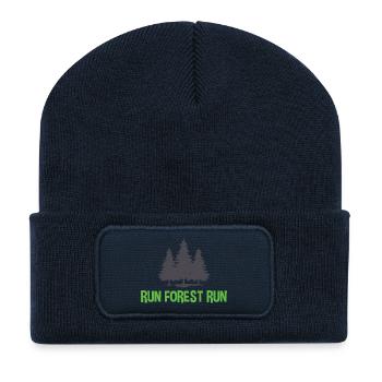 Run Forest Run - Beanie recyclé à patch - bleu marine - Devant