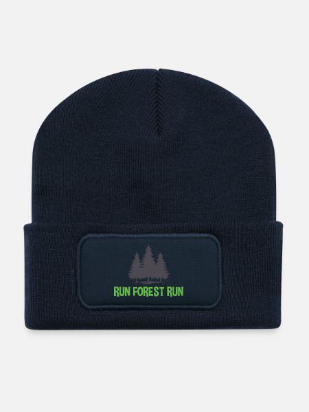 Run Forest Run - Recycelte Patch Beanie - French Navy