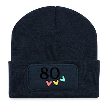 80 YEARS. 80th ANNIVERSARY. ANNIVERSARY 80 YEARS. Year - Recycled Patch Beanie - french navy - Front