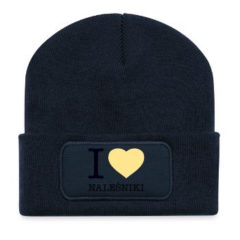 I LOVE NALESNIKI Polen Eierkuchen Crepe - Recycelte Patch Beanie - French Navy - Vorne