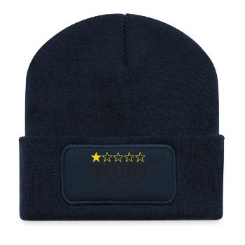 Adulting ne recommanderait pas - Beanie recyclé à patch - bleu marine - Devant