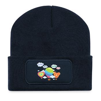 Float Fly Glide Soar Balloons - Kids T-Shirt - Recycelte Patch Beanie - French Navy - Vorne
