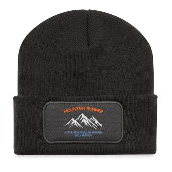 Coureur de montagne - Beanie recyclé à patch - charbon - Devant