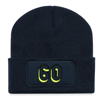 60. 60 JAHRE. 60-JÄHRIGES JUBILÄUM. JUBILÄUM 60 JAHRE - Recycelte Patch Beanie - French Navy - Vorne