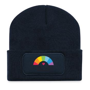 Liebe ist Liebe. Stolz-Monat. - Recycelte Patch Beanie - French Navy - Vorne