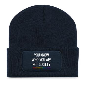 Live With Pride - Recycled Patch Beanie - french navy - Front