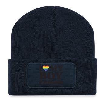 Ich liebe meinen Freund - LGBTQ - Recycelte Patch Beanie - French Navy - Vorne