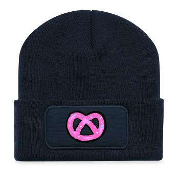 #Donuts #Bretzel #alsace Donut Pretzel T-Shirt - Recycled Patch Beanie - french navy - Front