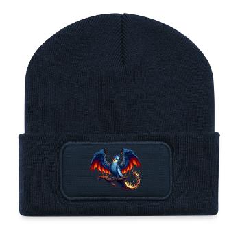 Nymphendrache (03) - Recycelte Patch Beanie - French Navy - Vorne