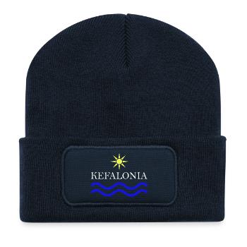 KEFALONIA-Griechenland Sonnenwasser - Recycelte Patch Beanie - French Navy - Vorne