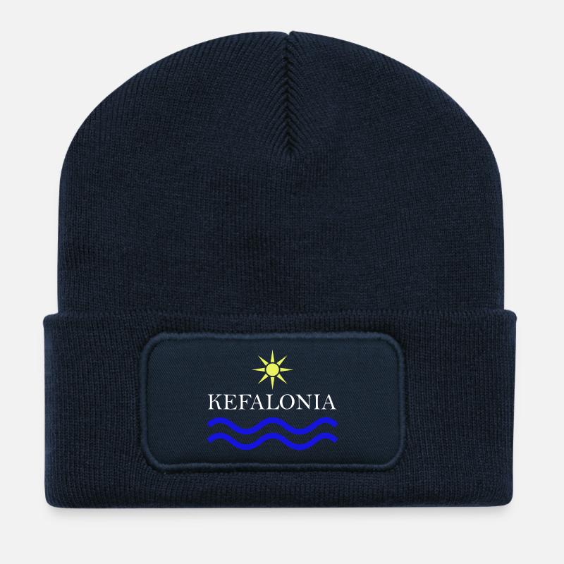 KEFALONIA-Greece Sun Water - Recycled Patch Beanie - french navy