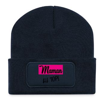 MOM. MOTHER'S DAY. HAPPY MOTHER'S DAY - Recycled Patch Beanie - french navy - Front