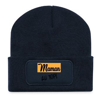 MOM. MOTHER'S DAY. HAPPY MOTHER'S DAY - Recycled Patch Beanie - french navy - Front