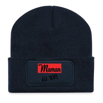 SCHÖNEN MUTTERTAG. MAMA. MUTTERTAG - Recycelte Patch Beanie - French Navy - Vorne