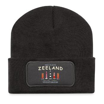 Zeeland, Netherlands, Lighthouses Hand Drawing - Recycled Patch Beanie - dark grey - Front