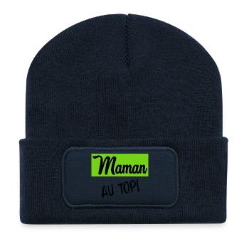 MOM - Recycled Patch Beanie - french navy - Front
