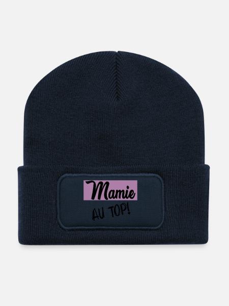 BONNE FÊTE MAMIE - Beanie recyclé à patch - bleu marine