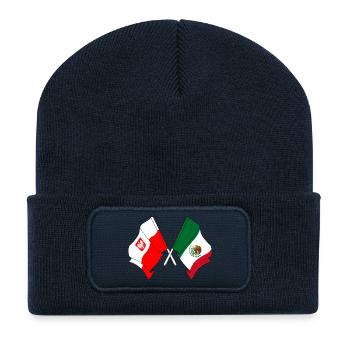 Flagge Polen, Flagge Mexiko - Recycelte Patch Beanie - French Navy - Vorne