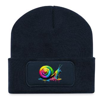 Schnecke - Recycelte Patch Beanie - French Navy - Vorne