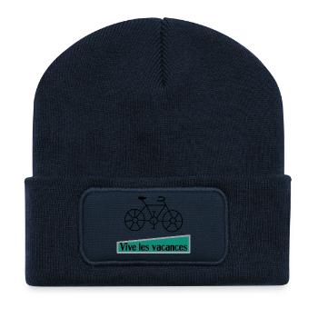 PAPA. OPA. VATERTAG. GELIEBTE. MEISTER - Recycelte Patch Beanie - French Navy - Vorne