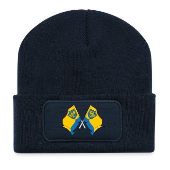 Deux drapeaux Opole - Beanie recyclé à patch - bleu marine - Devant