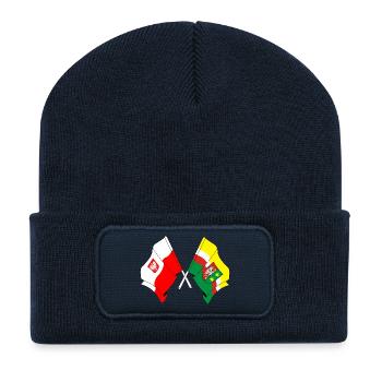 Flag of Poland, Lubusz crossed - Recycled Patch Beanie - french navy - Front