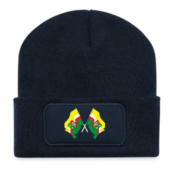 Deux drapeaux Lubusz - Beanie recyclé à patch - bleu marine - Devant