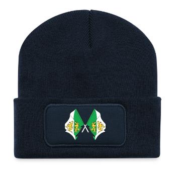 Zwei Flaggen der Thurgauer Schweiz - Recycelte Patch Beanie - French Navy - Vorne
