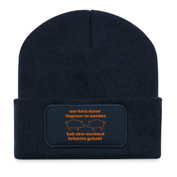 PIG - Recycled Patch Beanie - french navy - Front