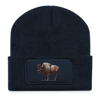 Bison - Recycled Patch Beanie - french navy - Front