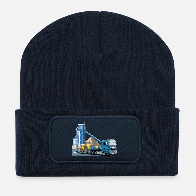 Tieflader im Kieswerk - Recycelte Patch Beanie - French Navy