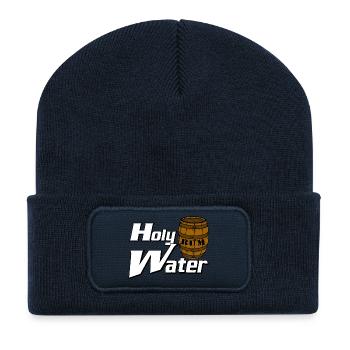 Tonneau de rhum à l’eau bénite - Beanie recyclé à patch - bleu marine - Devant