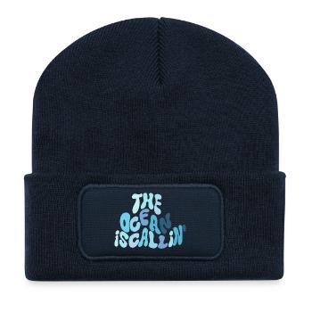 The ocean is calling - Recycelte Patch Beanie - French Navy - Vorne