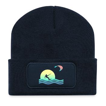 Windkind Kitesurfer - Recycled Patch Beanie - french navy - Front