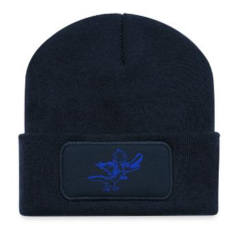 Canard Dragon rugit Assis Chevauchant Créature mythique Monstre - Beanie recyclé à patch - bleu marine - Devant