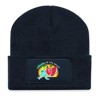 Beach, sea and freedom - Recycled Patch Beanie - french navy - Front
