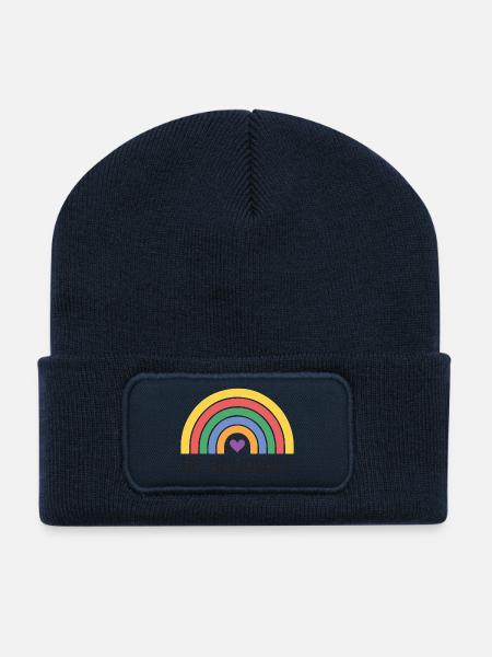 LGBTQ Pride Month - Sei du selbst - Recycelte Patch Beanie - French Navy