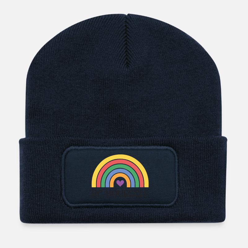 LGBTQ Pride Month - Sei du selbst - Recycelte Patch Beanie - French Navy