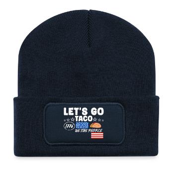 Lass uns taco gehen - Recycelte Patch Beanie - French Navy - Vorne