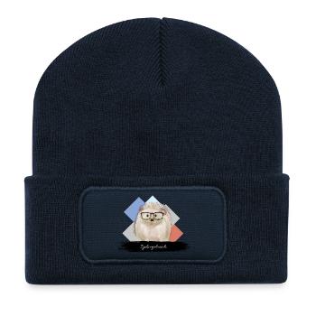 JvG Igel "Igelnogelneich" - Recycelte Patch Beanie - French Navy - Vorne