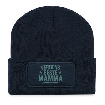 Das beste Mama-Logo der Welt - Recycelte Patch Beanie - French Navy - Vorne