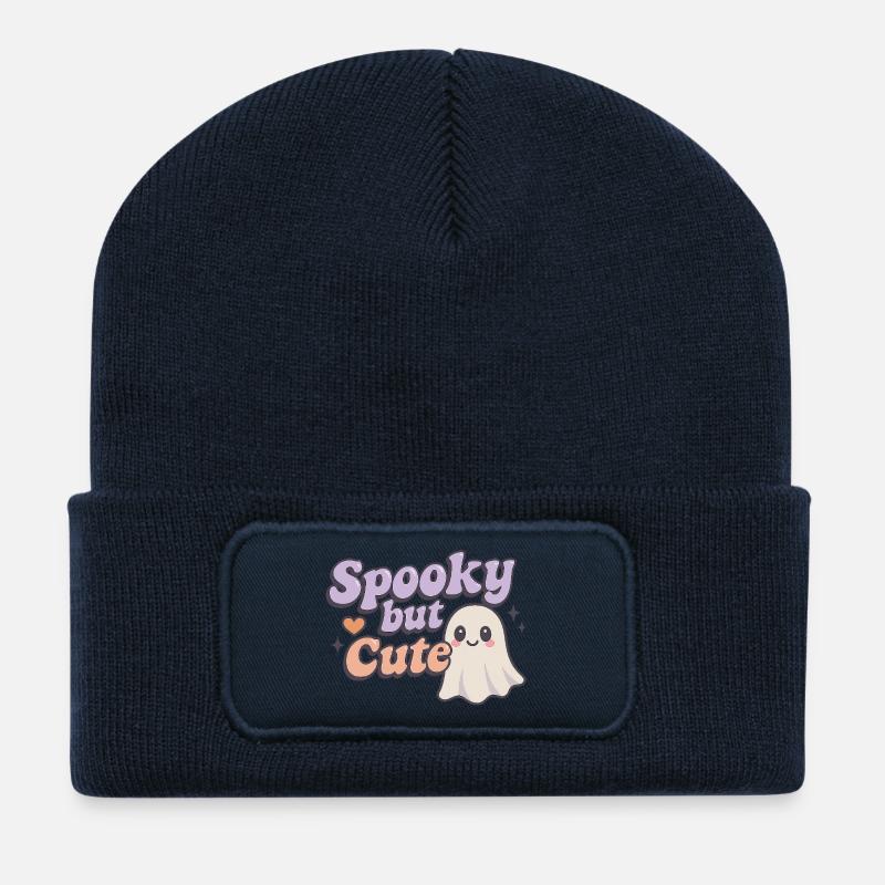 spooky but cute - Recycelte Patch Beanie - French Navy
