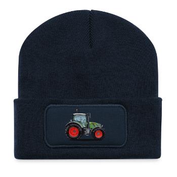 Traktor, den jeder mag - Recycelte Patch Beanie - French Navy - Vorne